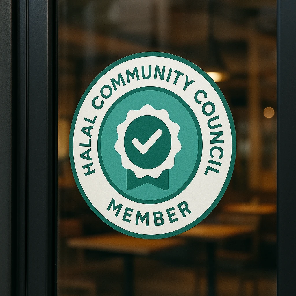 Halal Community Council member badge mockup