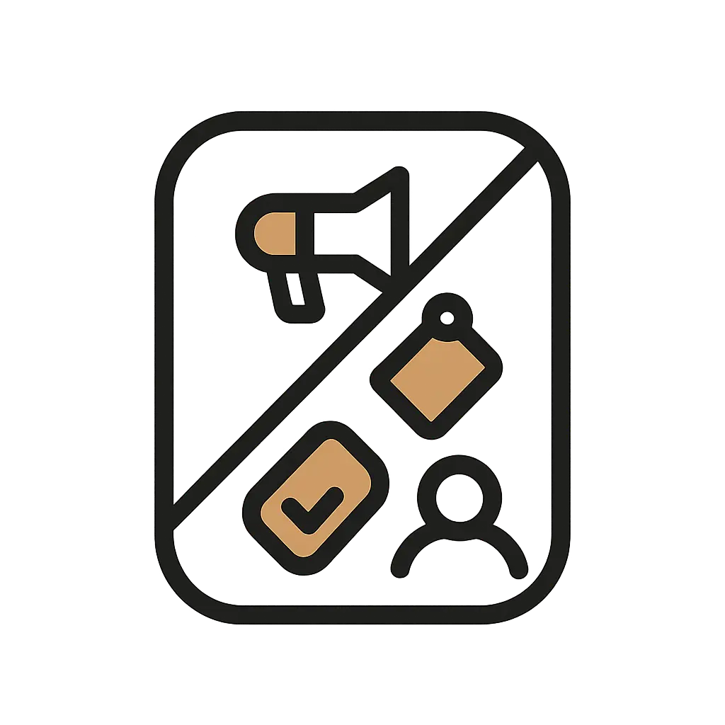 What we are not icon